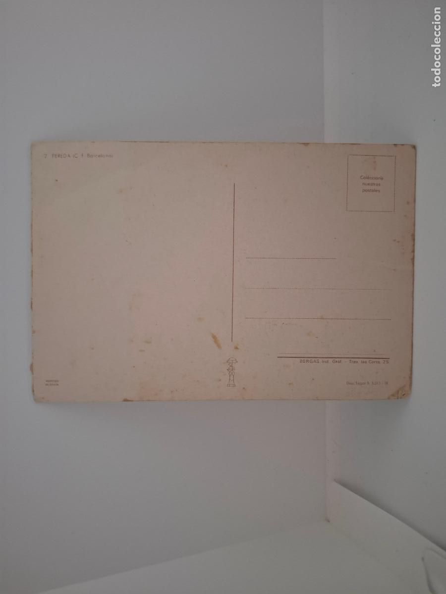 Coleccionismo deportivo: POSTAL C.F. BARCELONA - PEREDA - Foto 2