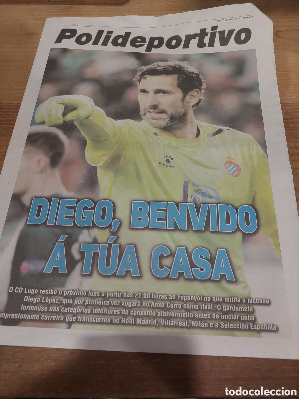 Coleccionismo deportivo: POLIDEPORTIVO DUEGO FUBOLISTA GALLEGO 3 P&Aacute;GINAS DEPORTES