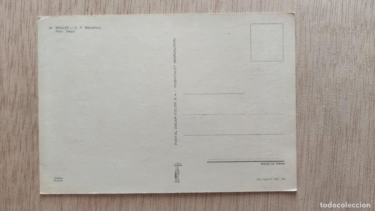 Coleccionismo deportivo: POSTAL MULLER C F BARCELONA - Foto 2