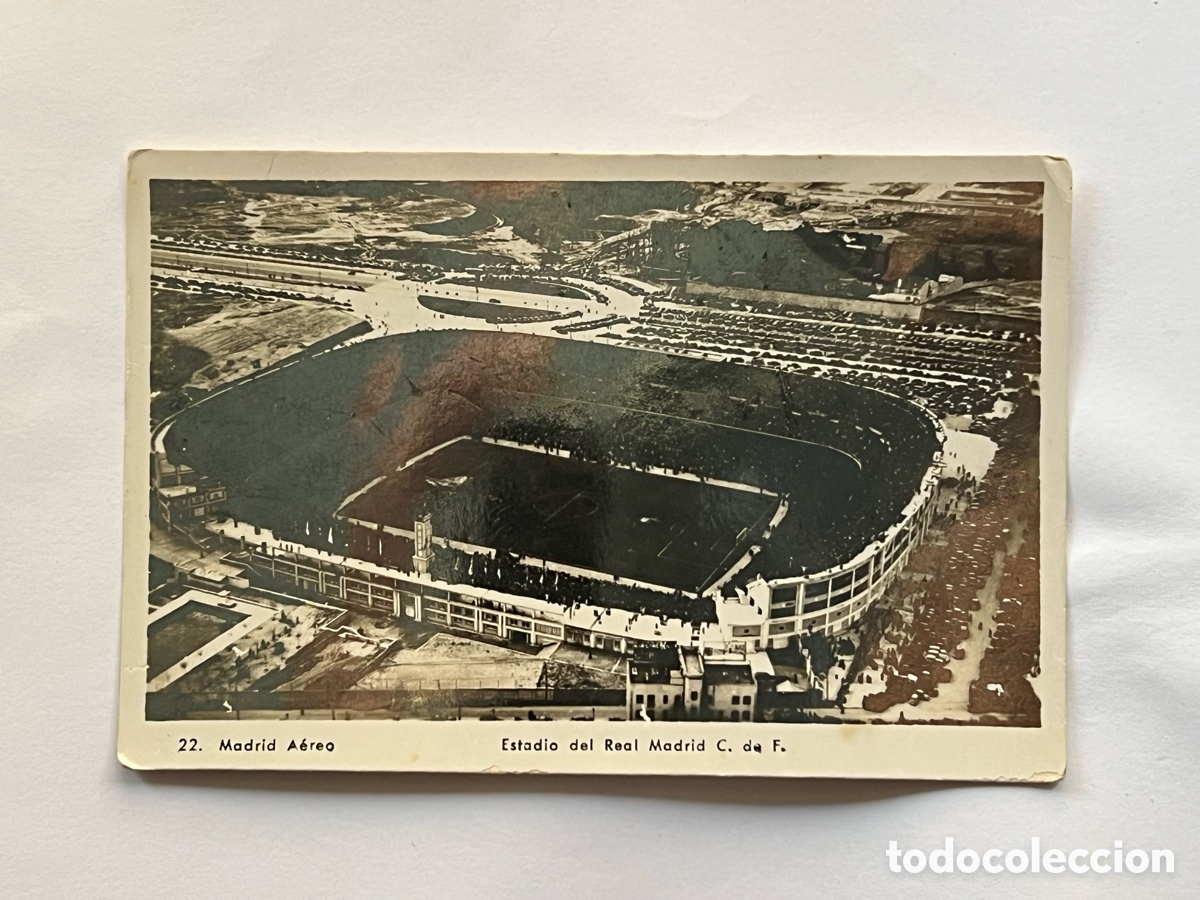 Coleccionismo deportivo: ESTADIO DEL REAL MADRID C.F. EDICIONES AEROTECNICA. Postal No.22, Madrid Aerero