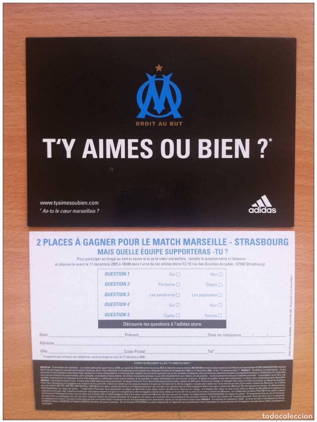 Coleccionismo deportivo: FRANCE POSTCARD OLYMPIQUE DE MARSEILLE VOY DIRECTO AL GRANO &iquest;TE GUSTA O NO?