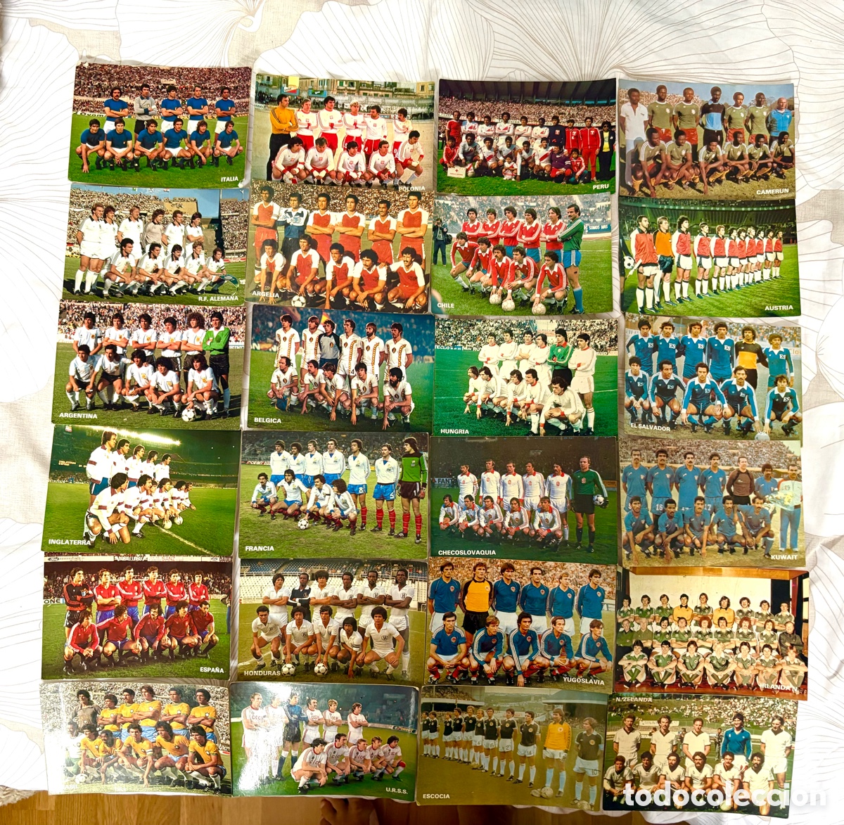 Coleccionismo deportivo: Lote Completo 24 Postales Selecciones Mundial Espa&ntilde;a 1982 Don Bal&oacute;n CON MARADONA-VER FOTOS DE TODAS