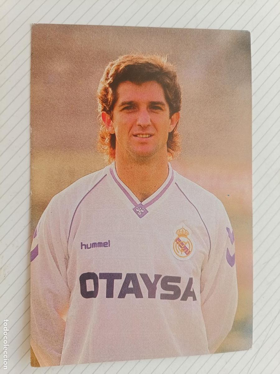 Coleccionismo deportivo: Postal del Real Madrid 1990/91 Chendo