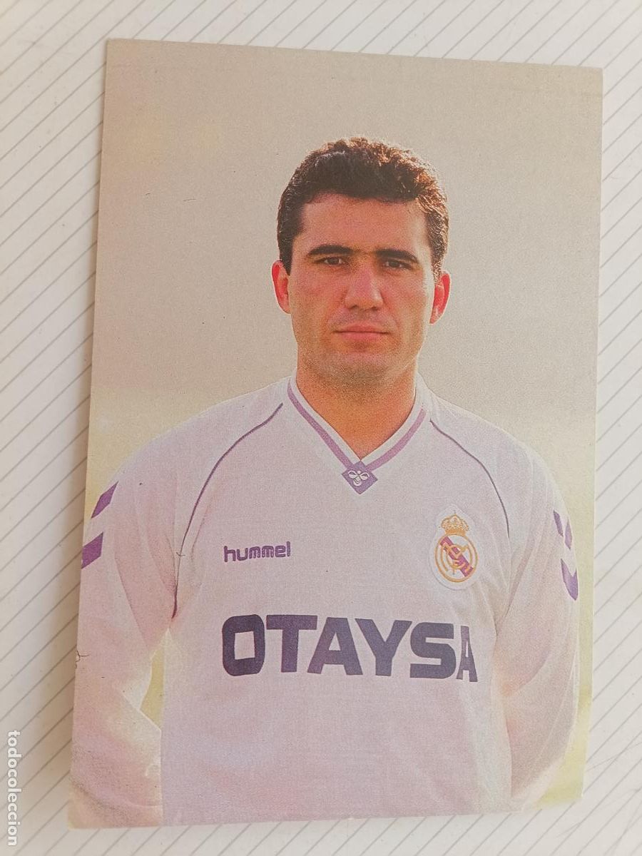 Coleccionismo deportivo: Postal del Real Madrid 1990/91 Hagi