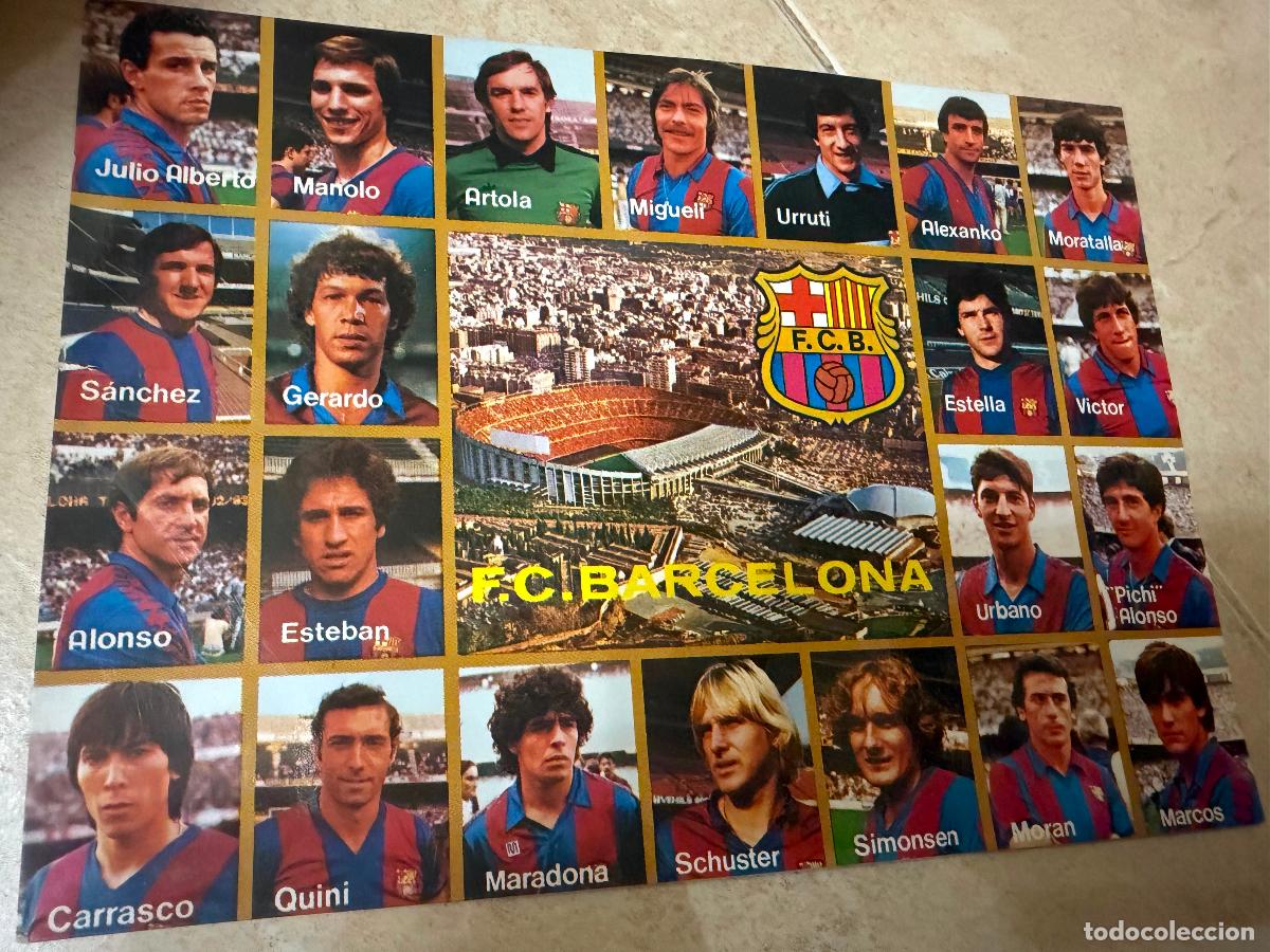 Coleccionismo deportivo: Postal F.c Barcelona a&ntilde;os 80