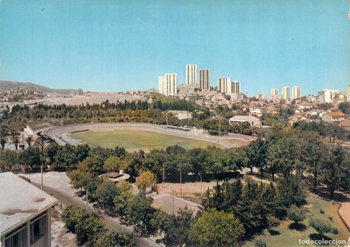 Coleccionismo deportivo: Postal de Annaba Argelia Vista General y Estadio
