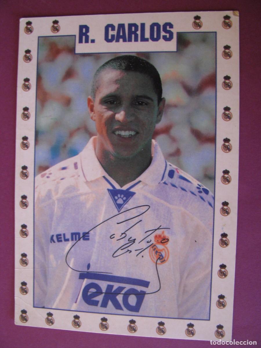 Coleccionismo deportivo: POSTAL DE REAL MADRID 1996. ROBERTO CARLOS