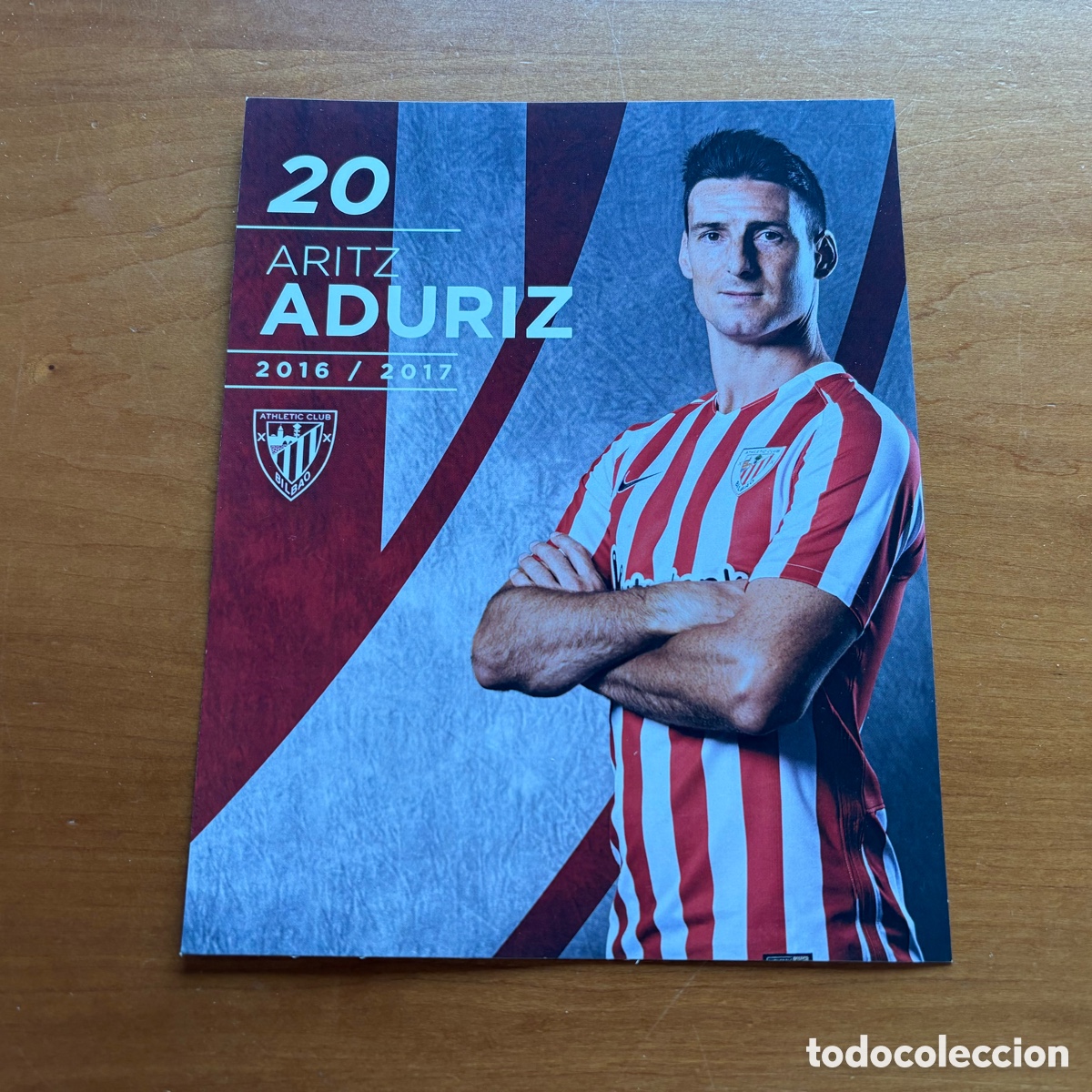 Coleccionismo deportivo: Postal Aritz Ad&uacute;riz 16-17 Athletic Club Bilbao