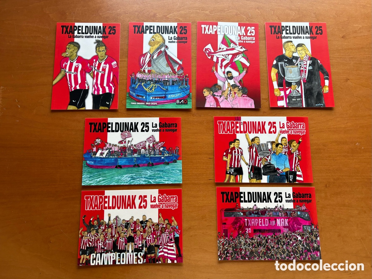 Coleccionismo deportivo: Txapeldunak 25 Athletic Club Bilbao Colecci&oacute;n 8 Postales Tom&aacute;s Ondara