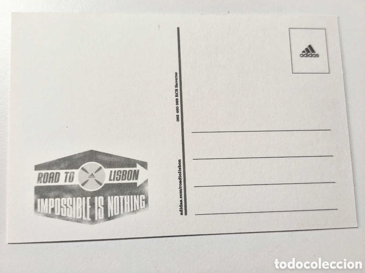 Coleccionismo deportivo: Raul Gonz&aacute;lez Espa&ntilde;a Adidas Postal - Foto 2