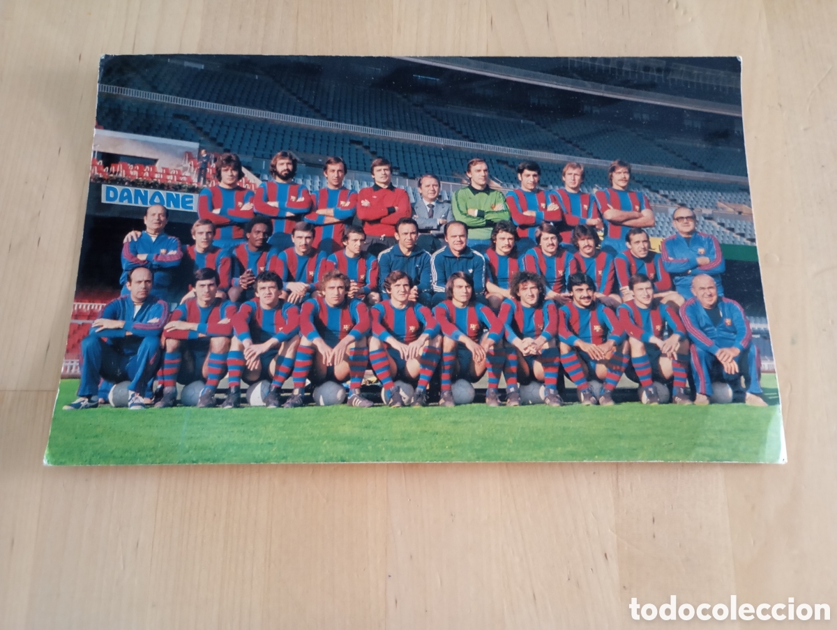 Coleccionismo deportivo: Fotograf&iacute;a publicitaria vintage plantilla FC Barcelona temporada 1974 1975 No Danone # Bar&ccedil;a Futbol