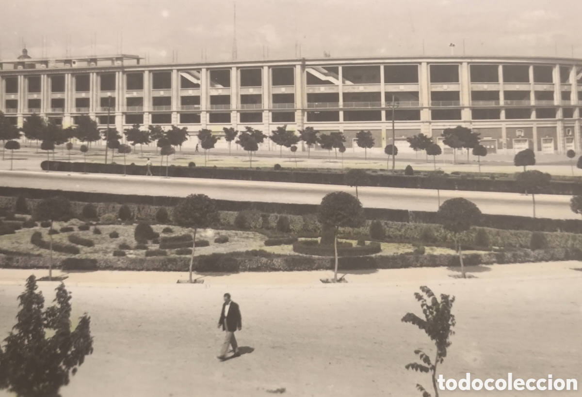 Coleccionismo deportivo: F&Uacute;TBOL ESTADIO CHAMARTIN REAL MADRID STADIUM POSTCARD POSTAL FOTOGR&Aacute;FICA MADRID 1954