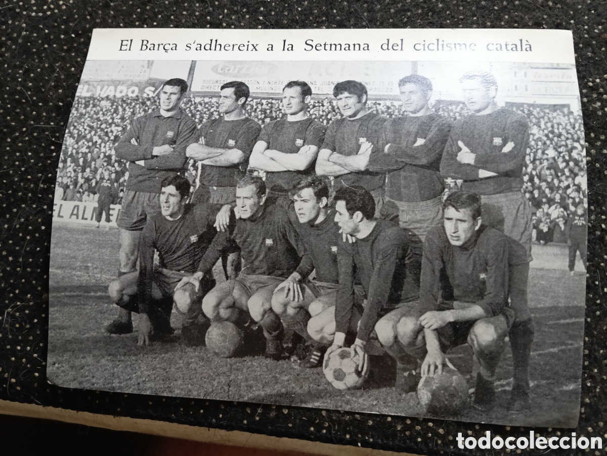 Coleccionismo deportivo: El Bar&ccedil;a s'adhereix a la Semana del ciclisme Catala. Fotograf&iacute;a de 15 x 11 cm. original del Club de