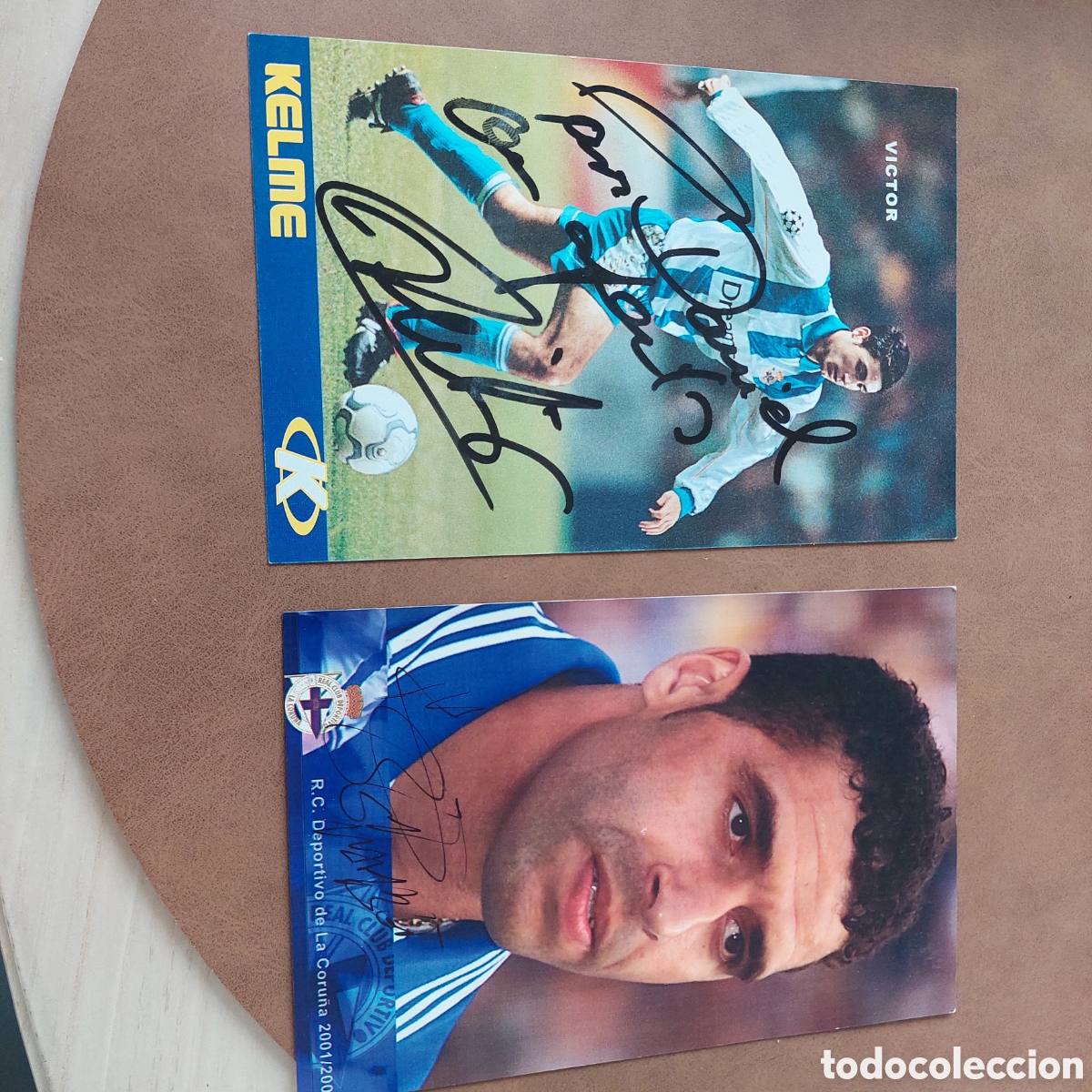 Coleccionismo deportivo: 2 jugadores Deportivo Coru&ntilde;