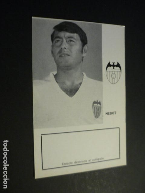 Collectionnisme sportif: NESOT JUGADOR VALENCIA CLUB DE FUTBOL TARJETA CON BIOGRAFIA PARA AUTOGRAFO