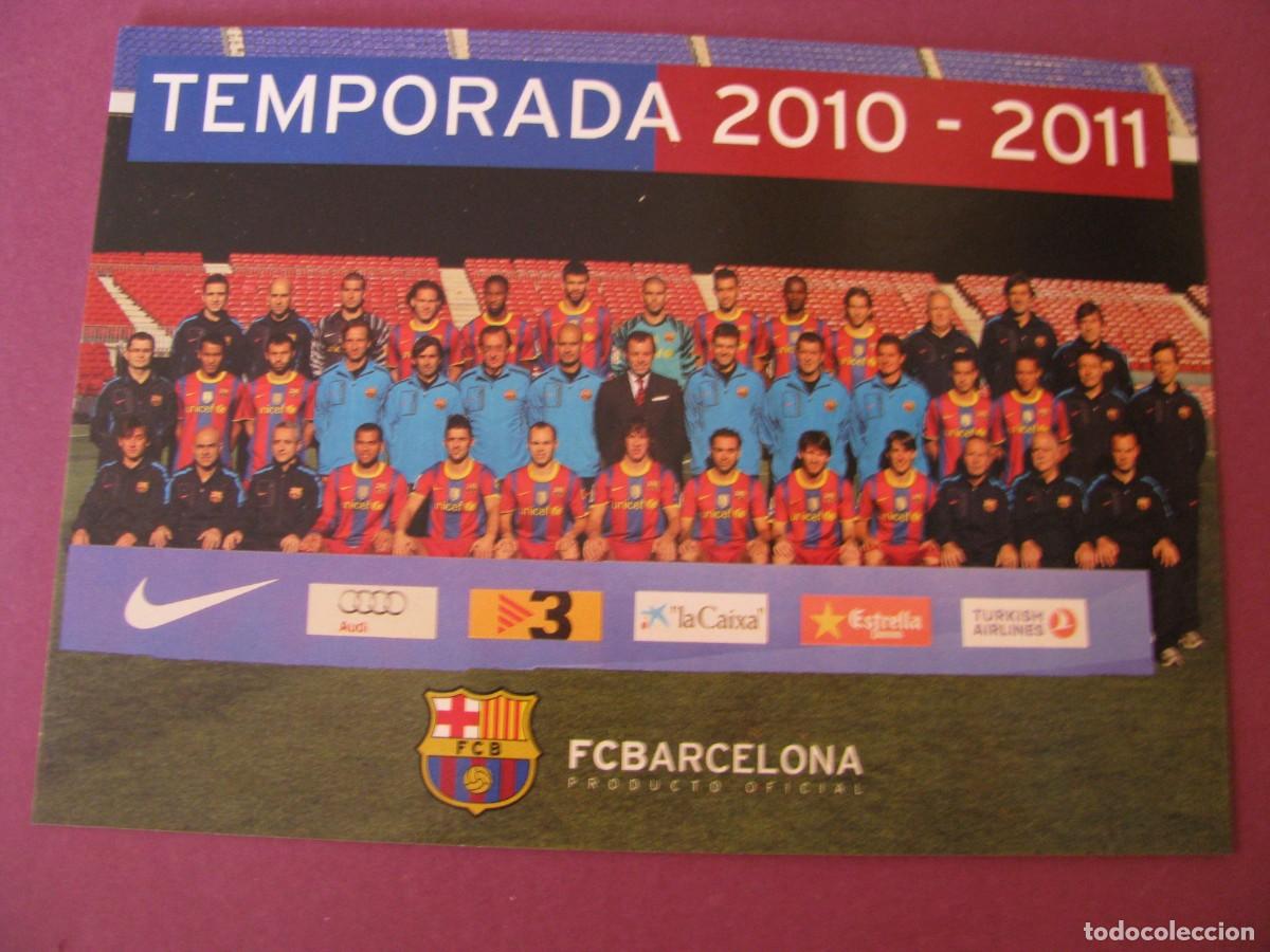 Coleccionismo deportivo: POSTAL DE F. C. BARCELONA. TEMPORADA 2010 - 2011.