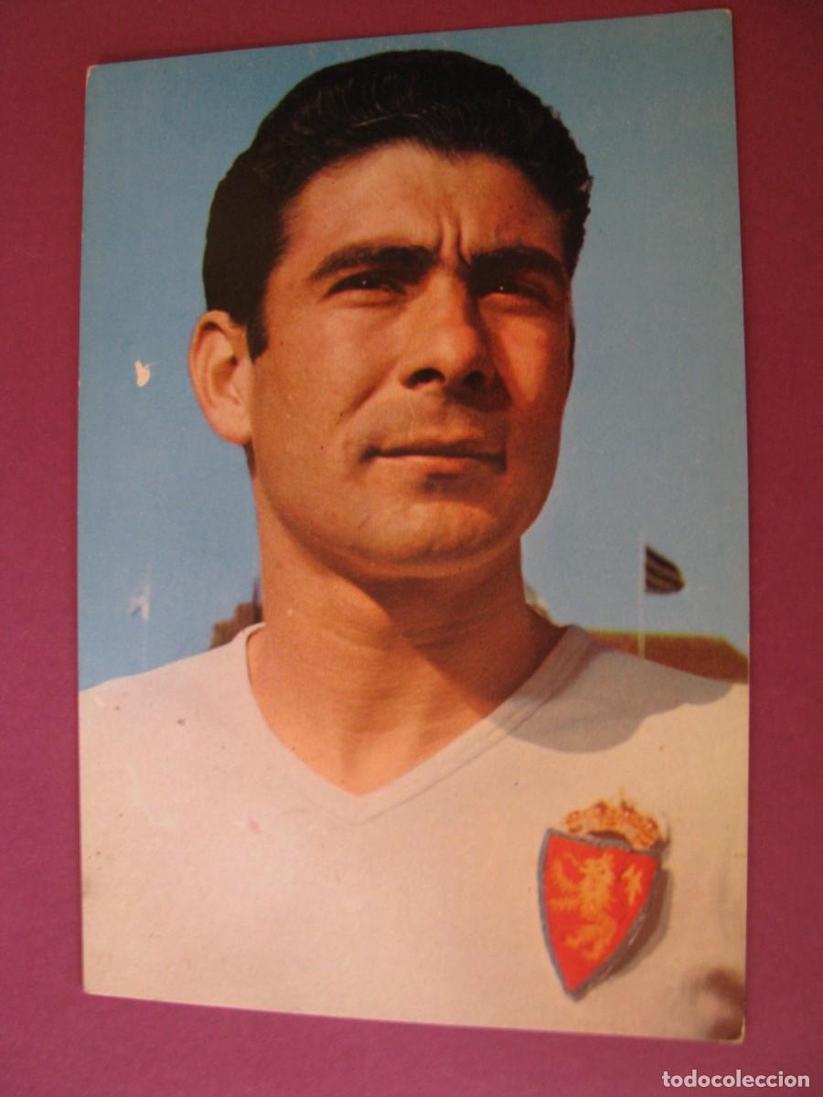 Coleccionismo deportivo: POSTAL DE REAL ZARAGOZA. OSCAR COLOR, BERGAS. JUGADOR IRUSQUIETA