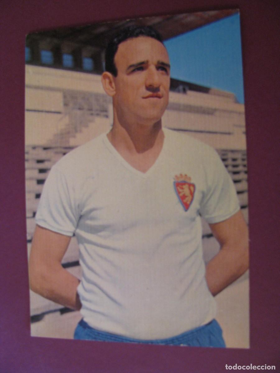 Coleccionismo deportivo: POSTAL DE REAL ZARAGOZA. OSCAR COLOR, BERGAS. JUGADOR CANARIO
