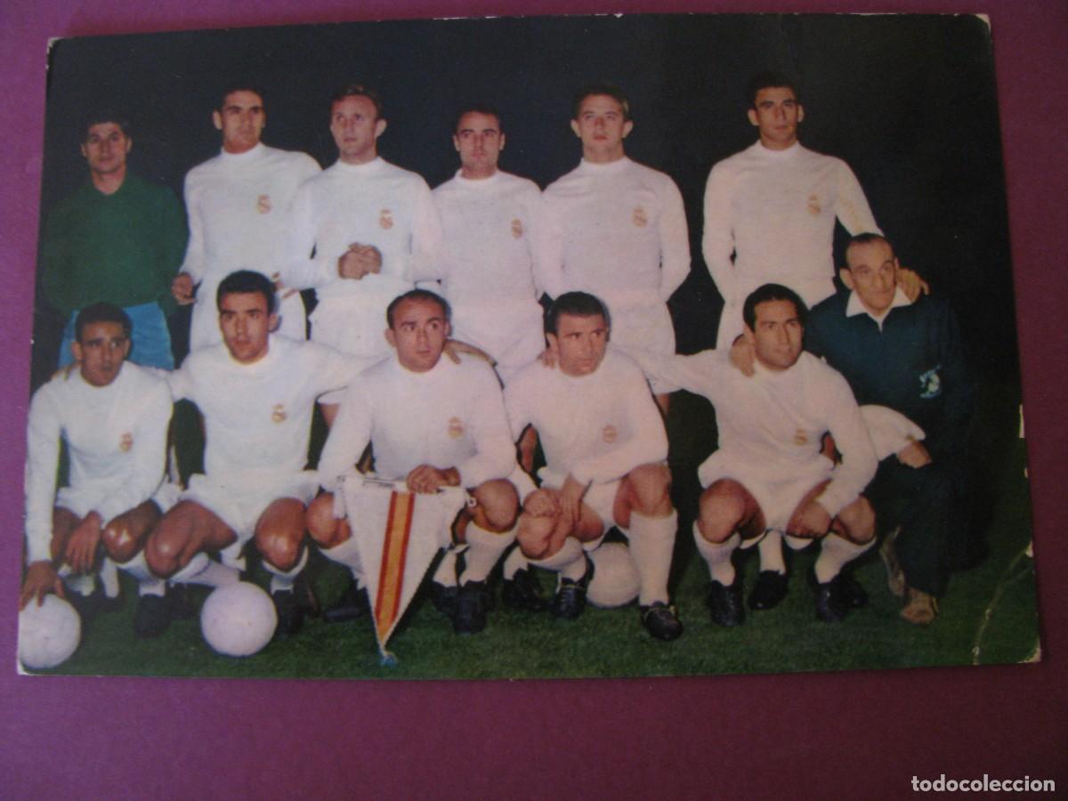Coleccionismo deportivo: POSTAL GRANDE DE REAL MADRID. PENTACAMPEON DE LA COPA DE EUROPA. 1961. ESCRITA