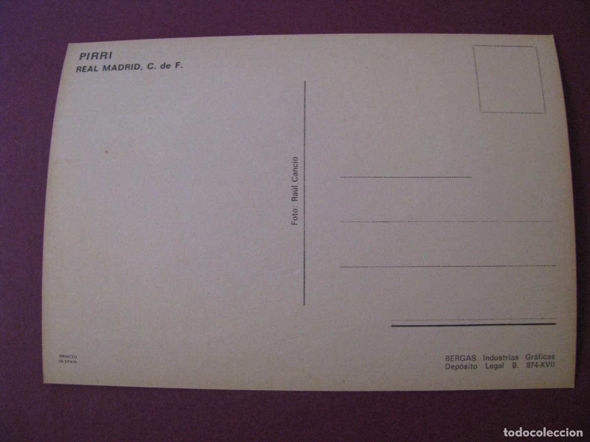 Coleccionismo deportivo: POSTAL DE REAL MADRID. BERGAS. PIRRI - Foto 2