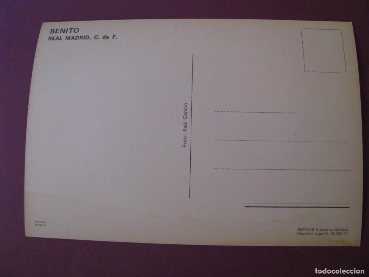 Coleccionismo deportivo: POSTAL DE REAL MADRID. BERGAS. BENITO - Foto 2