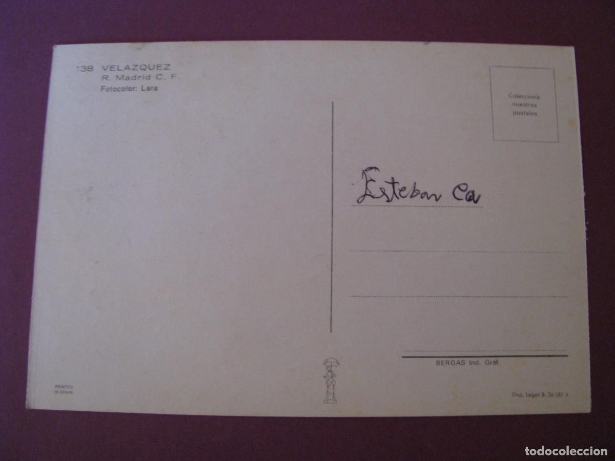 Coleccionismo deportivo: POSTAL DE REAL MADRID. BERGAS. VELAZQUEZ - Foto 2