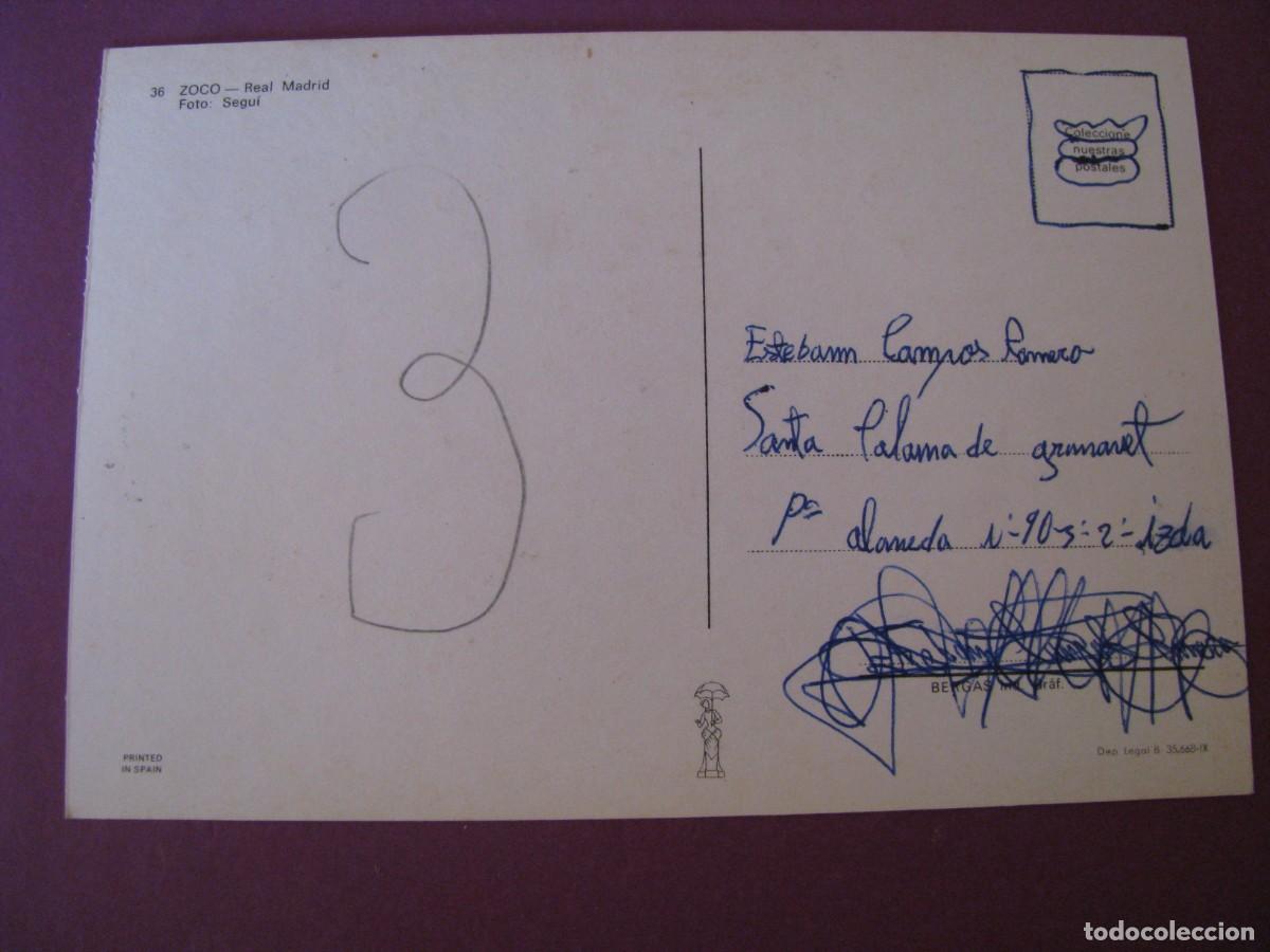 Coleccionismo deportivo: POSTAL DE REAL MADRID. BERGAS. ZOCO. ESCRITA - Foto 2