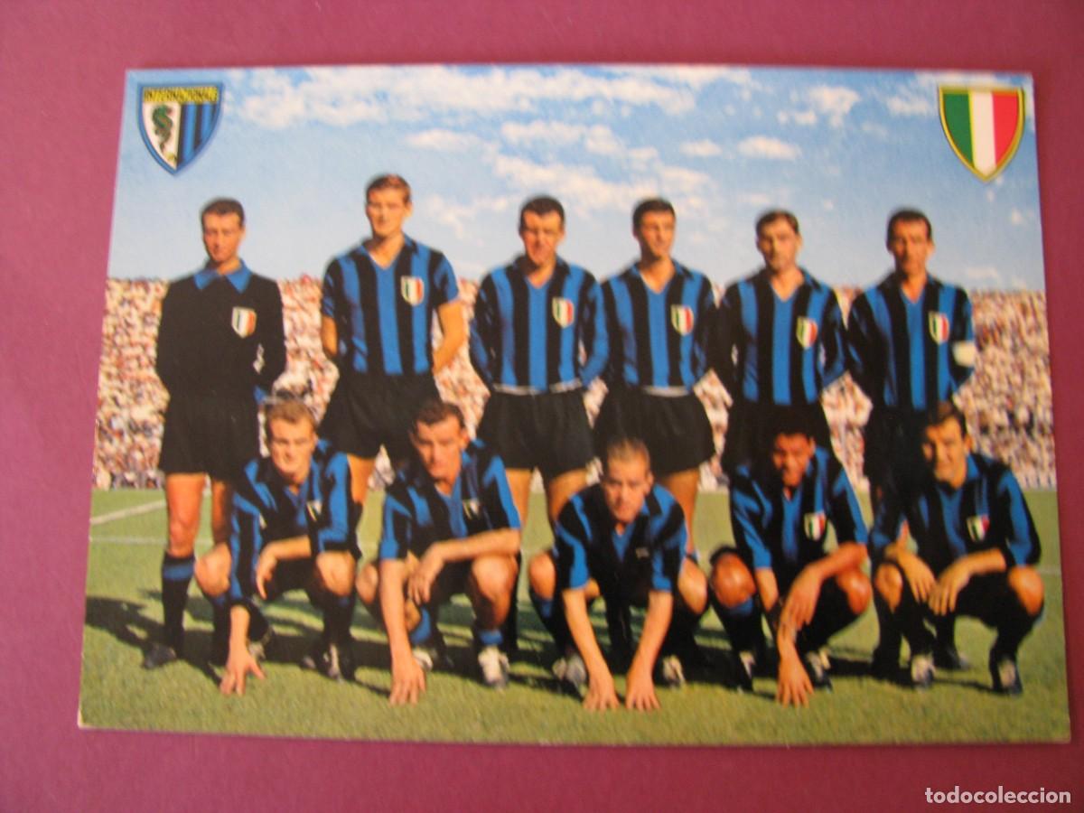Coleccionismo deportivo: POSTAL DE EQUIPO DE FUTBOL F. C. INTERNAZIONALE. MILANO. CAMPEONE D'ITALIA. 1962-63.