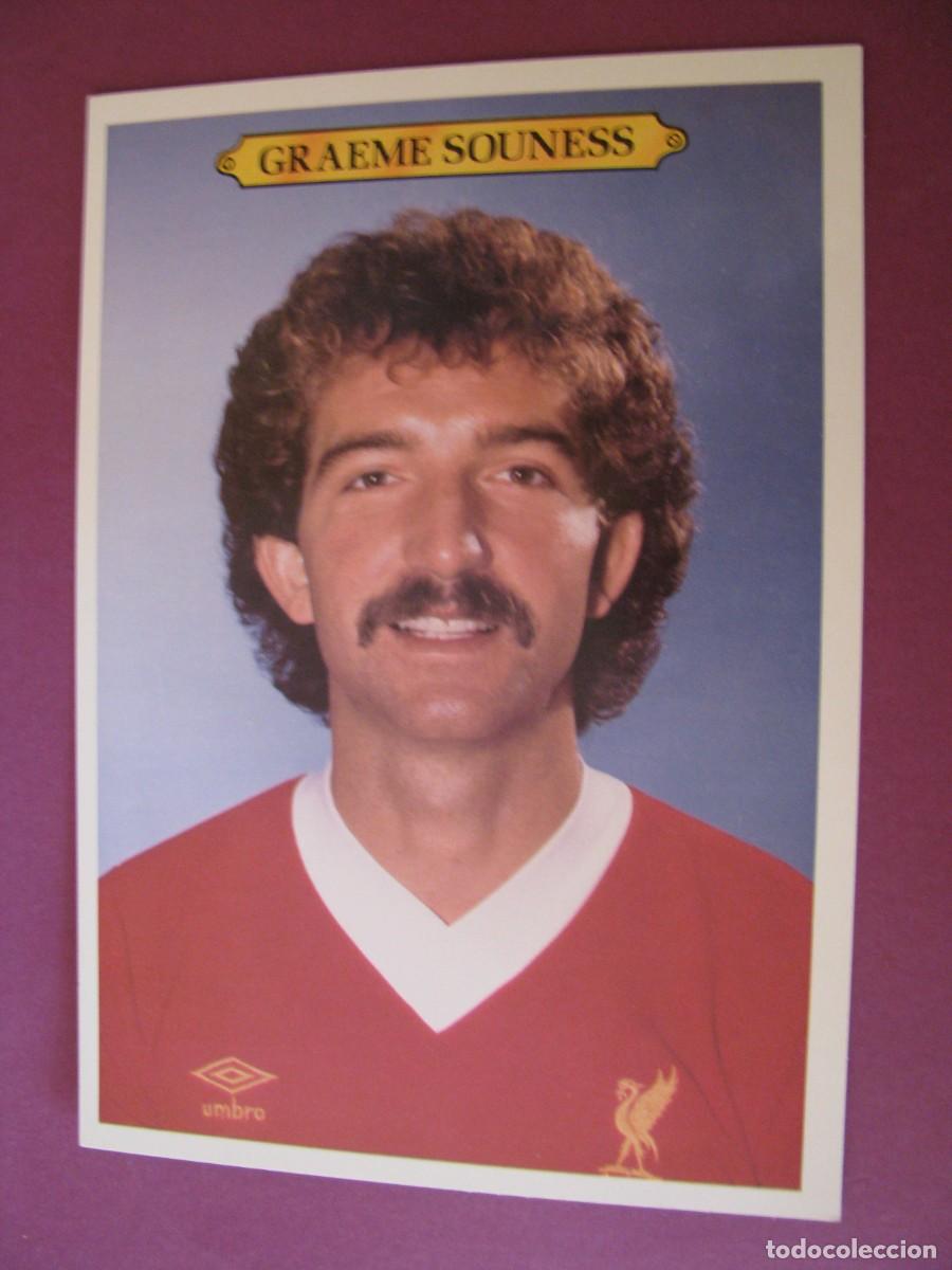 Coleccionismo deportivo: POSTAL DE FUTBOL. SERIE TOPPS SPOTLIGHTS. IMPRESO EN EE.UU. 1981 GREAME SOUNESS. LIVERPOOL 17,5X12,5