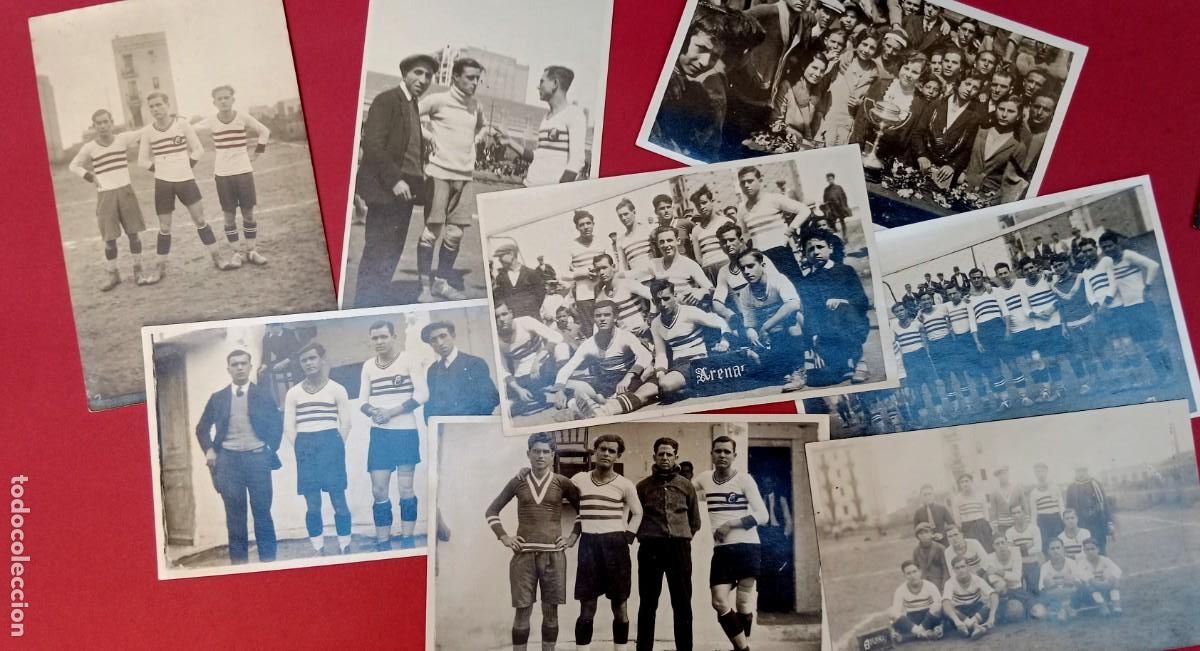 Coleccionismo deportivo: U. E. SANS - BARCELONA - 8 POSTALES FOTOGRAFICAS - 1920'S