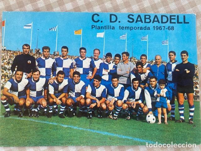 Coleccionismo deportivo: C. D. SABADELL ,TEMPORADA 1967-68 POSTAL SIN CIRCULAR