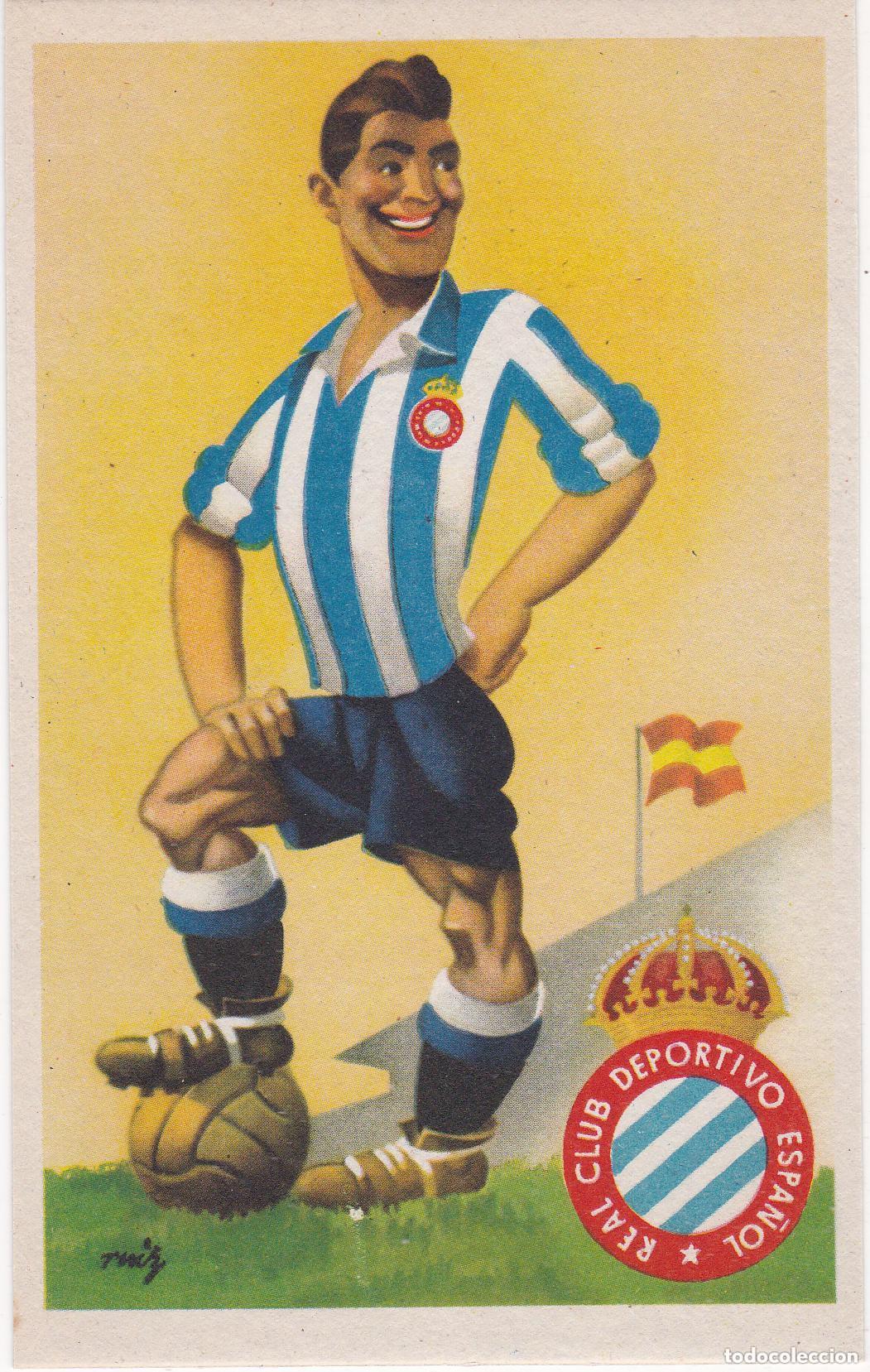Coleccionismo deportivo: POSTAL REAL CLUB DEPORTIVO ESPA&Ntilde;OL - SERIE A EQUIPOS DE FUTBOL - ED.JUFRA - S/C