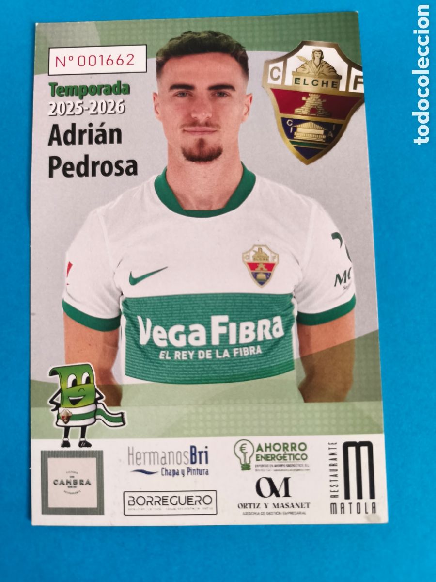 Coleccionismo deportivo: ADRI&Aacute; PEDROSA Giner - - ELCHE C.F. Temporada 2025-26 Postal Publicitaria 10x15