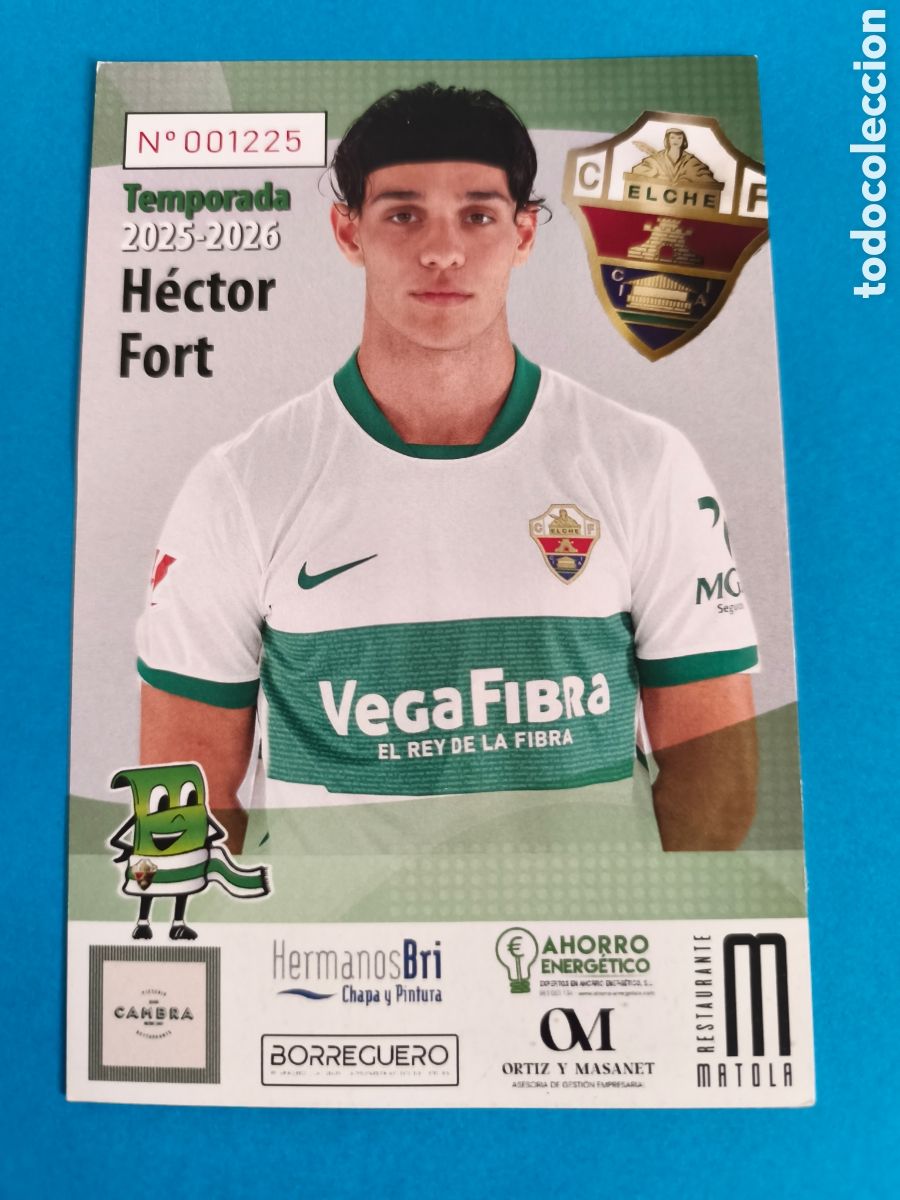 Coleccionismo deportivo: H&Eacute;CTOR FORT Garcia - ELCHE C.F. Temporada 2025-26 Postal Publicitaria 10x15