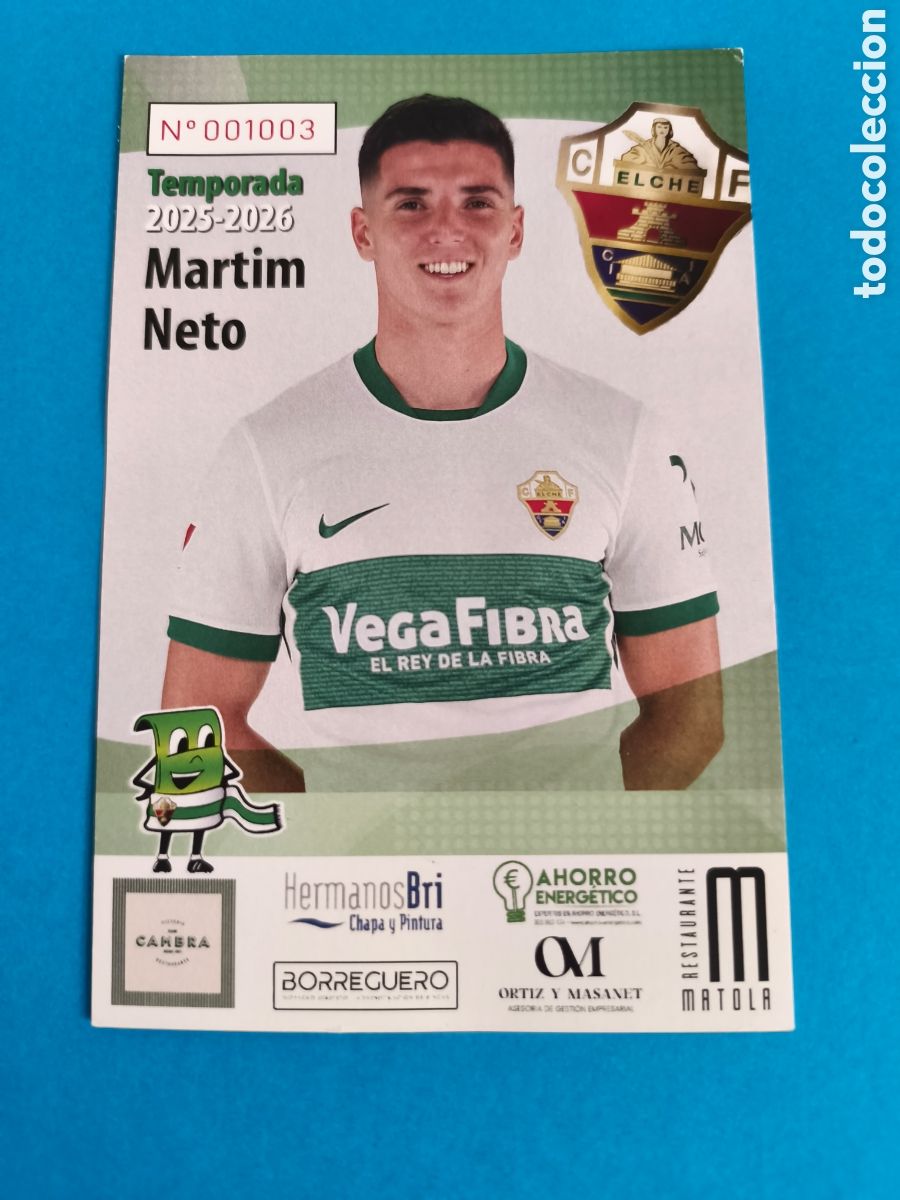 Coleccionismo deportivo: MARTIM NETO (Viana do Castelo) - ELCHE C.F. Temporada 2025-26 Postal Publicitaria 10x15