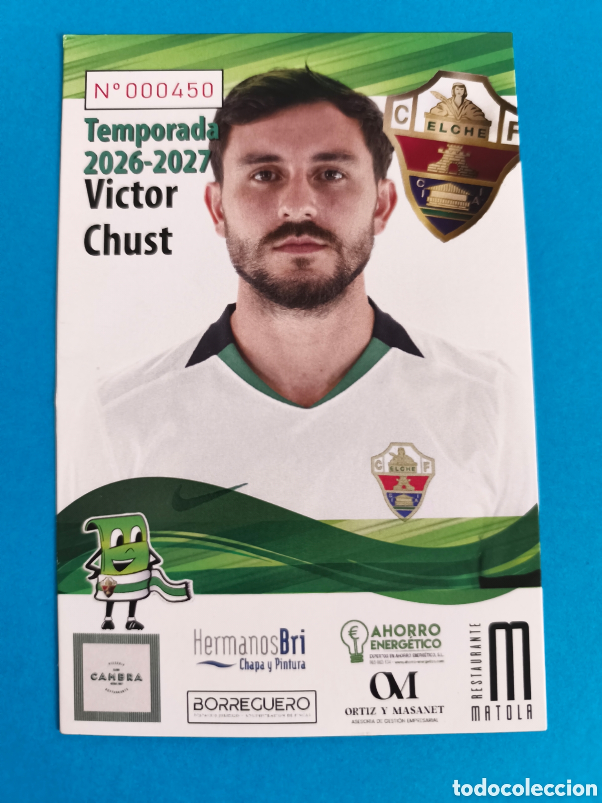 Coleccionismo deportivo: VICTOR CHUST Garcia (Valencia) - ELCHE C.F. Temporada 2026-27 Postal Publicitaria 10x15