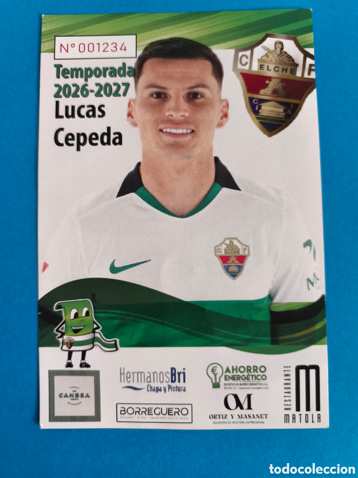 Coleccionismo deportivo: LUCAS A. CEPEDA Barturen (Vi&ntilde;a de Mar - Chile) - ELCHE C.F. Temporada 2026-27 Postal 10x15cm