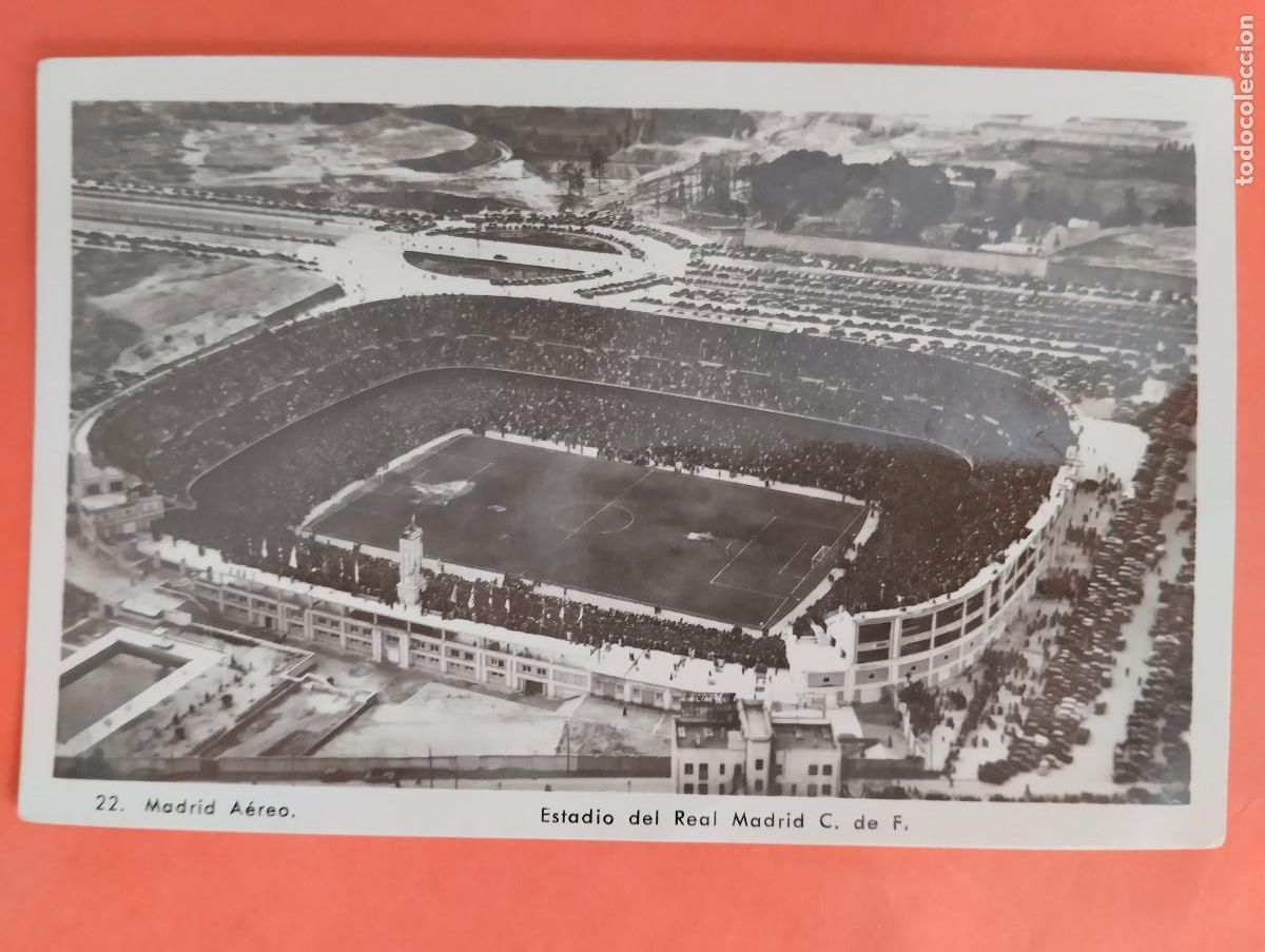 Coleccionismo deportivo: MADRID ESTADIO REAL MADRID CLUB DE FUTBOL VISTA AEREA 22