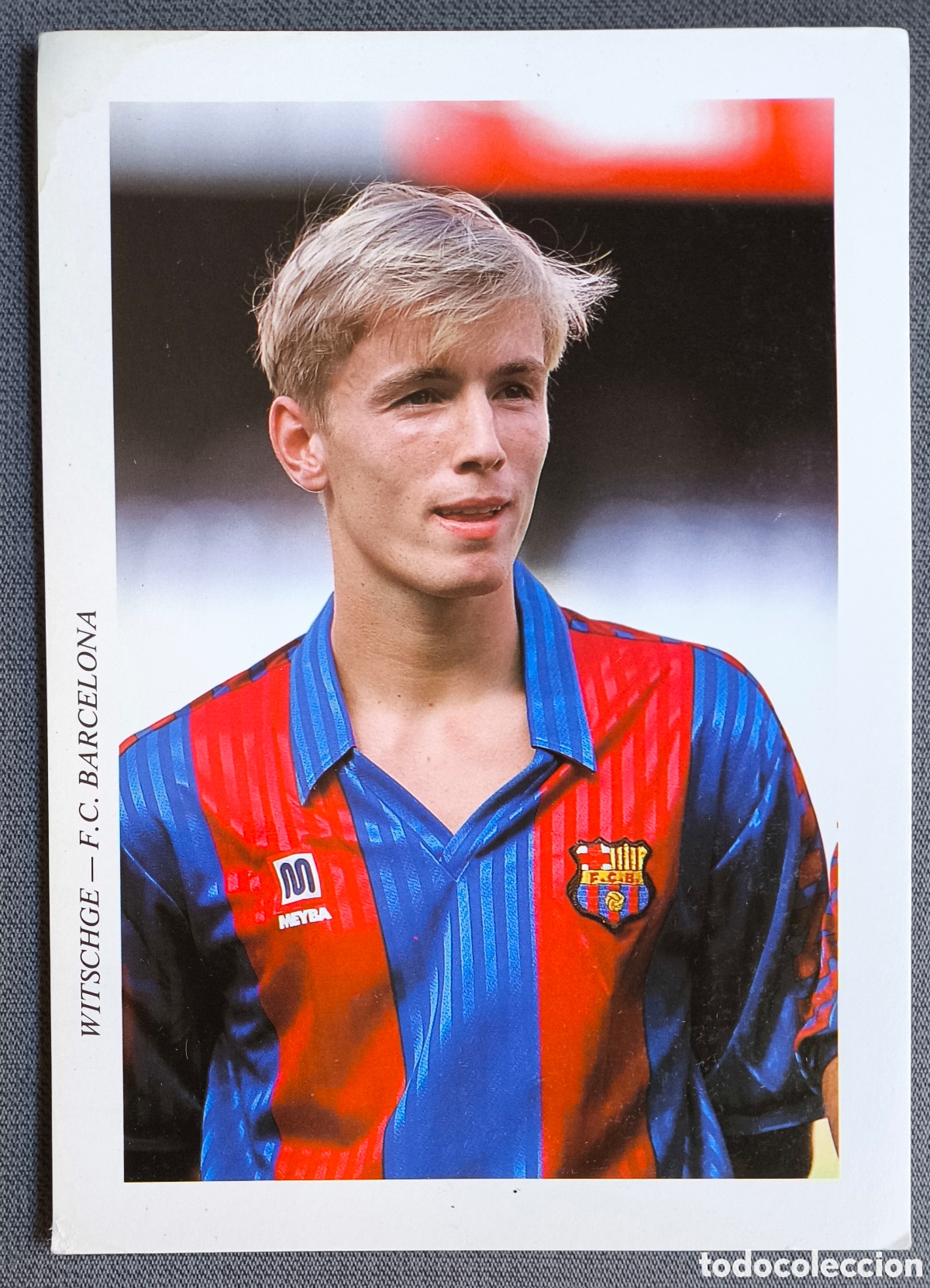 Coleccionismo deportivo: BAR&Ccedil;A F&Uacute;TBOL POSTAL MEYBA POSTCARD F.C. BARCELONA WITSCHGE