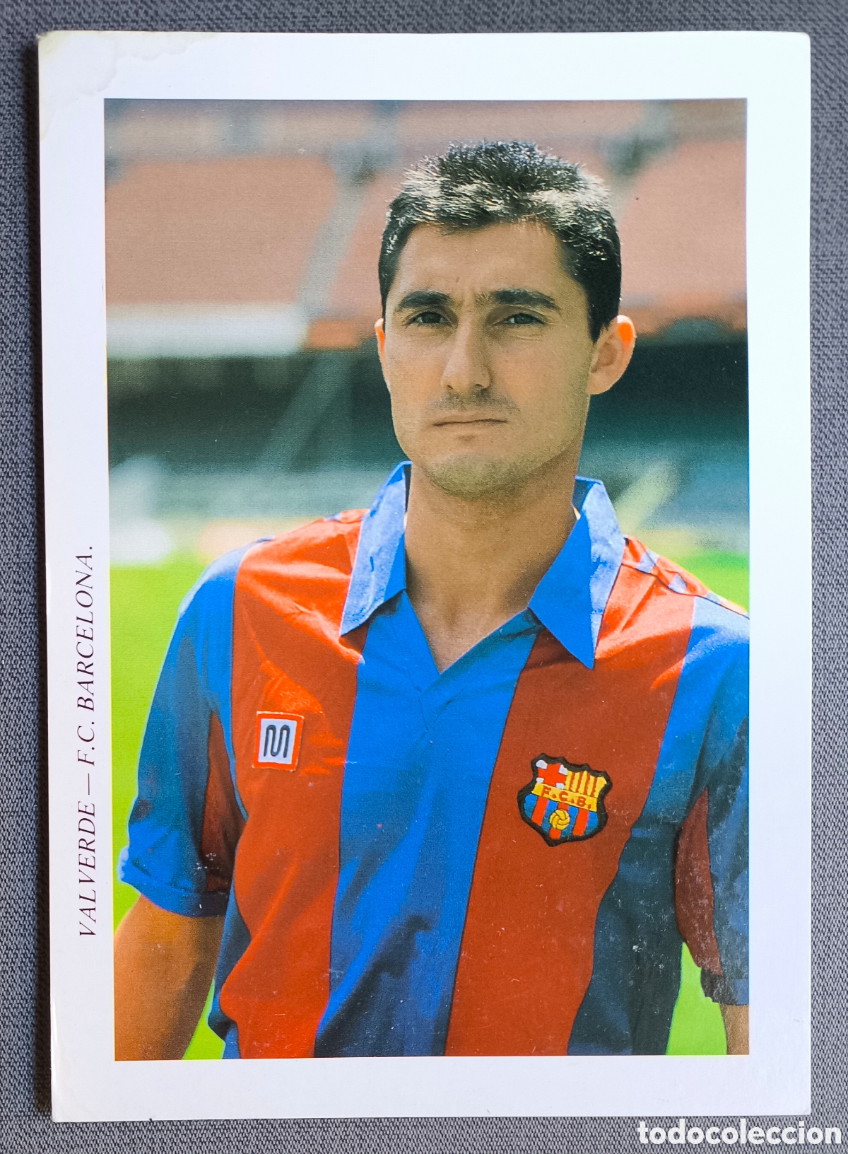 Coleccionismo deportivo: BAR&Ccedil;A F&Uacute;TBOL POSTAL MEYBA POSTCARD F.C. BARCELONA VALVERDE