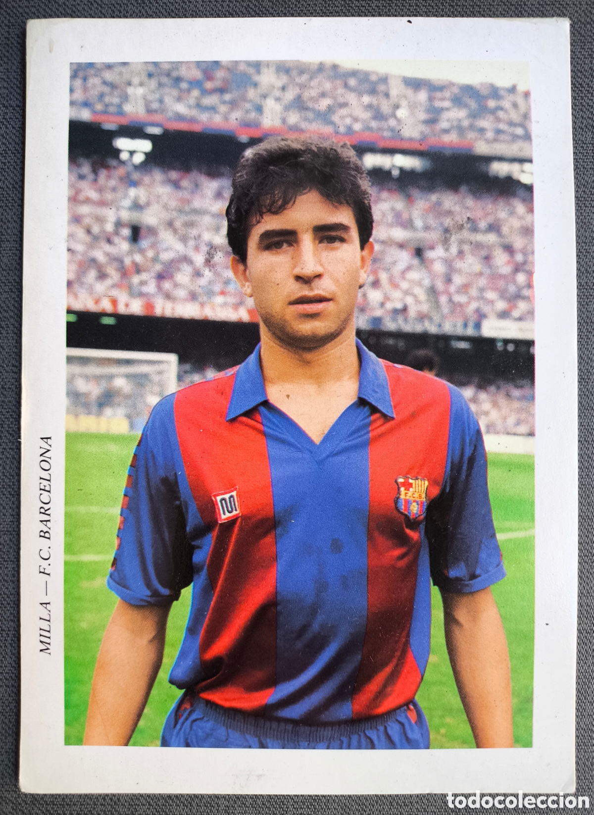 Coleccionismo deportivo: BAR&Ccedil;A F&Uacute;TBOL POSTAL MEYBA POSTCARD F.C. BARCELONA MILLA