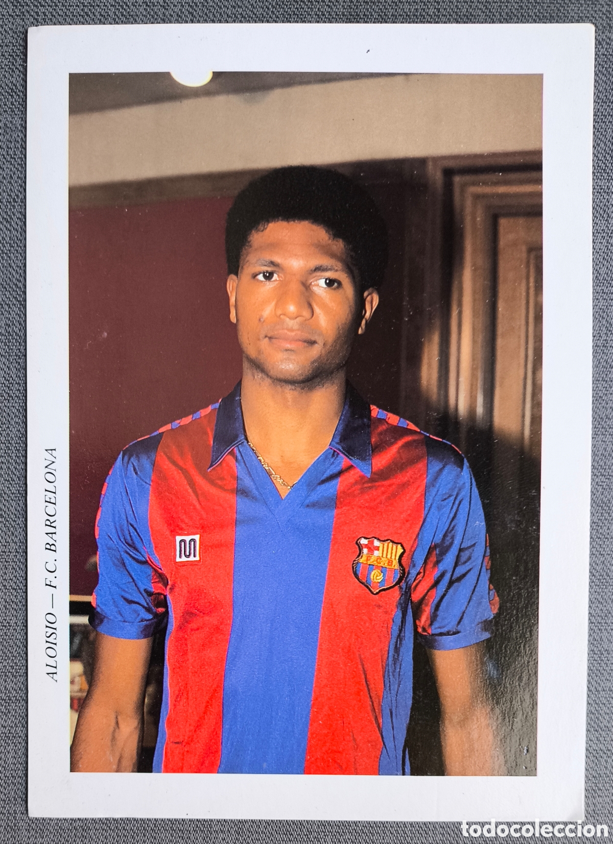 Coleccionismo deportivo: BAR&Ccedil;A F&Uacute;TBOL POSTAL MEYBA POSTCARD F.C. BARCELONA ALOISIO