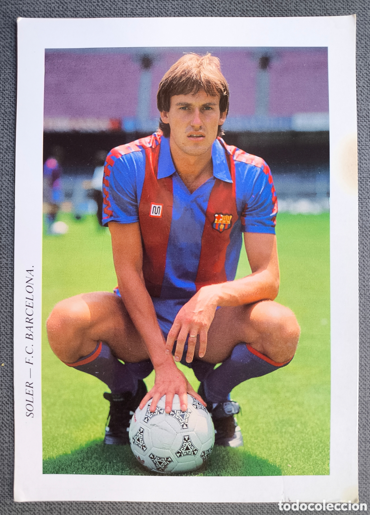 Coleccionismo deportivo: BAR&Ccedil;A F&Uacute;TBOL POSTAL MEYBA POSTCARD F.C. BARCELONA SOLER