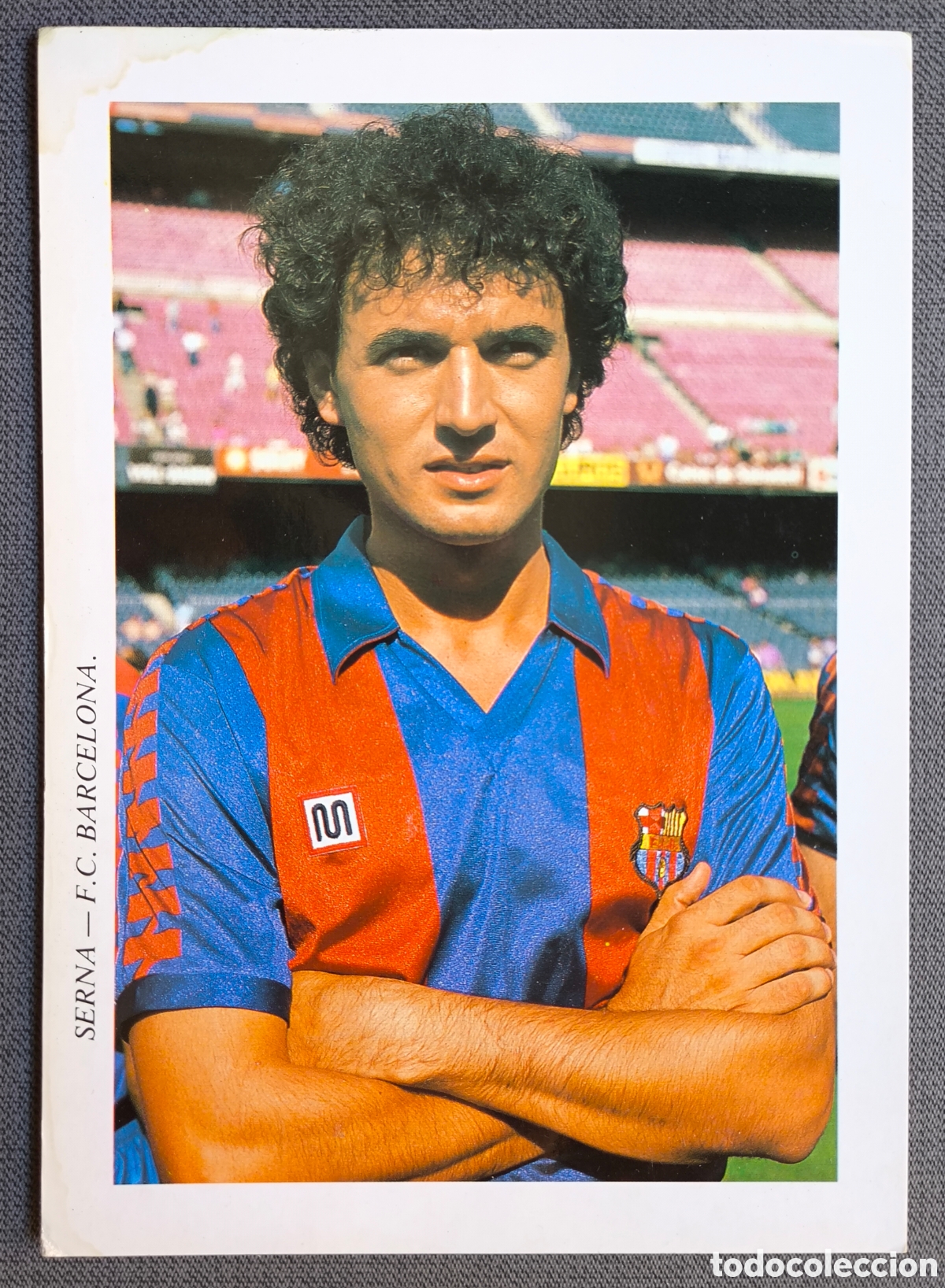 Coleccionismo deportivo: BAR&Ccedil;A F&Uacute;TBOL POSTAL MEYBA POSTCARD F.C. BARCELONA SERNA