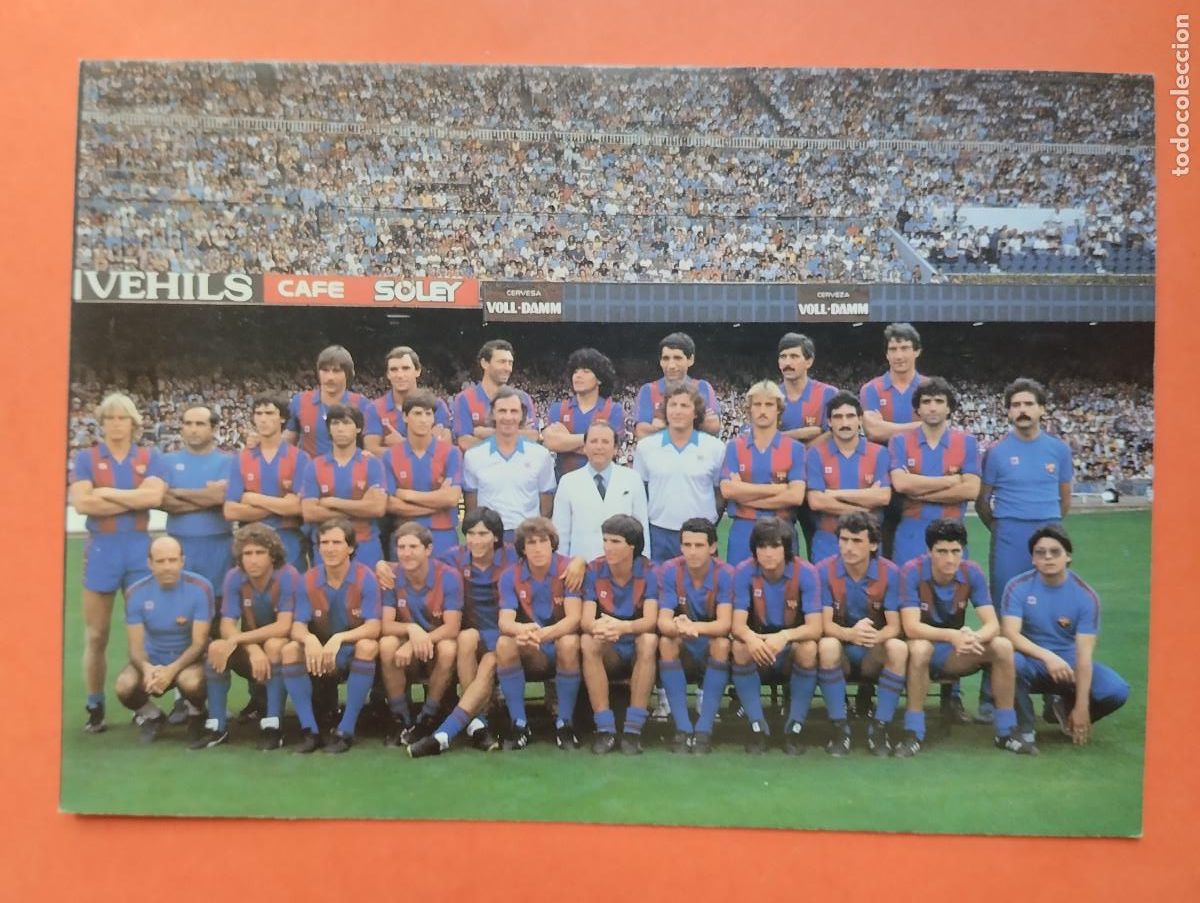 Coleccionismo deportivo: POSTAL PLANTILLA FC BARCELONA BAR&Ccedil;A TEMPORADA 1983-1984 83-84 FUTBOL CLUB MARADONA