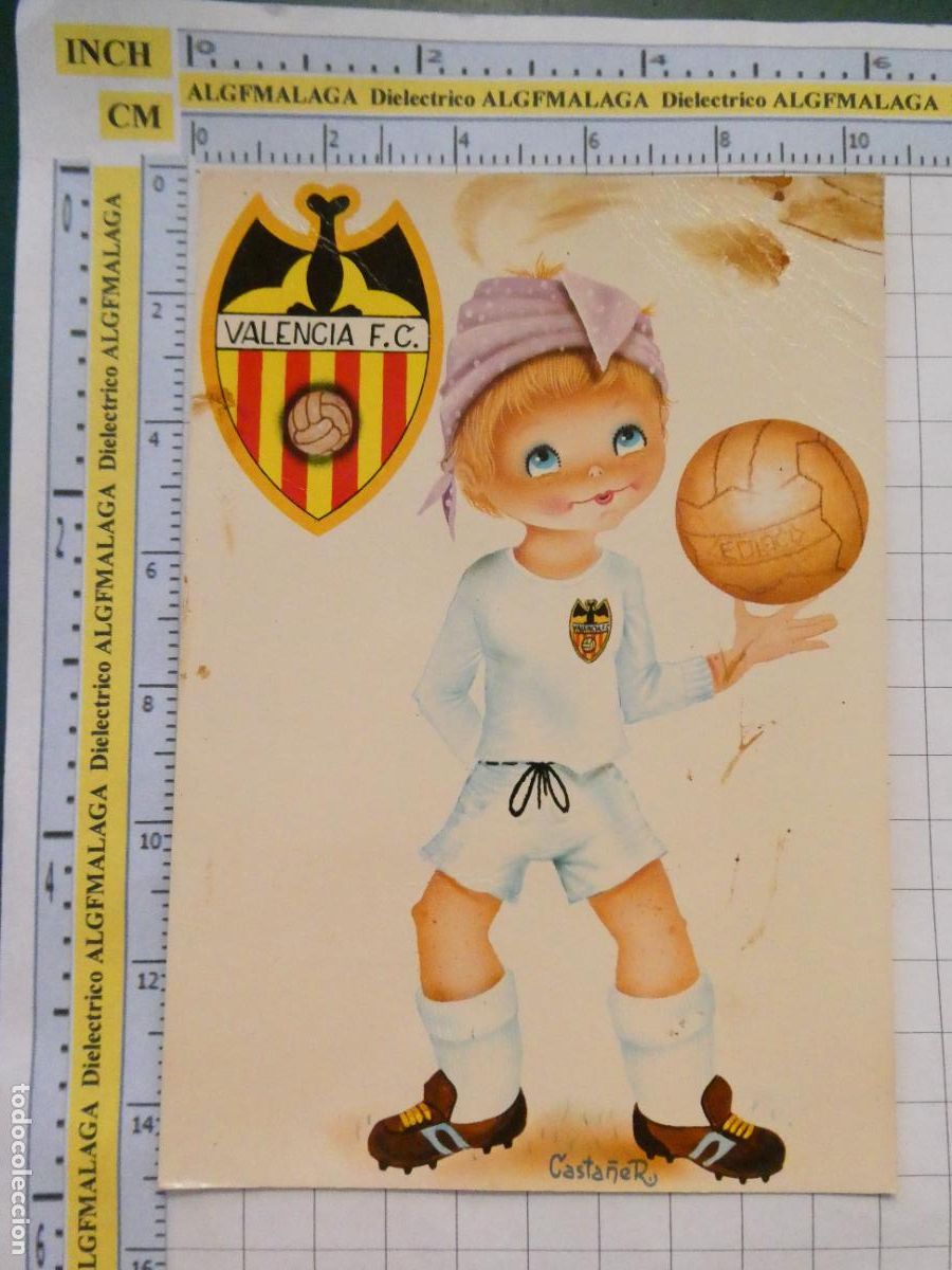 Coleccionismo deportivo: POSTAL DE DEPORTES. F&Uacute;TBOL VALENCIA CF NI&Ntilde;O DIBUJO. 3093