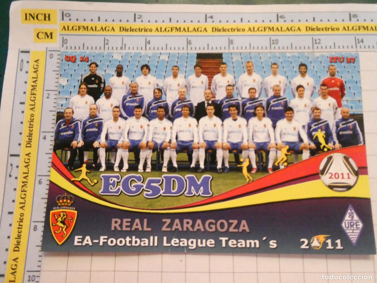 Coleccionismo deportivo: POSTAL DE DEPORTES. F&Uacute;TBOL REAL ZARAGOZA EQUIPO PLANTILLA LIGA 2011. 3095