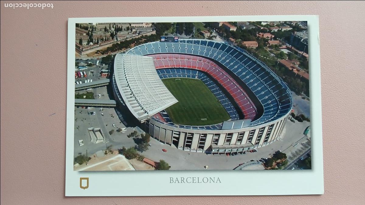 Colecionismo desportivo: POSTAL ESTADIO FC BARCELONA CAMP NOU ESTADI BAR&Ccedil;A STADIUM STADE - ESCUDO DE ORO - N&ordm; 245 S/C