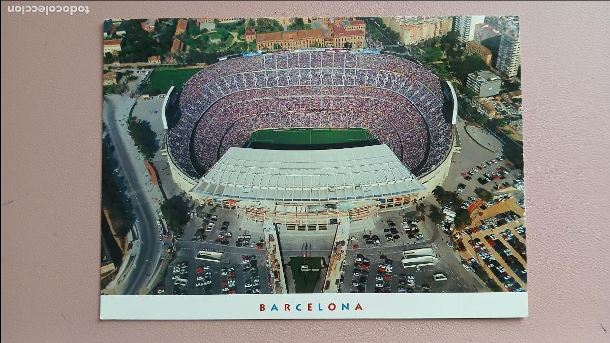 Colecionismo desportivo: POSTAL ESTADIO FC BARCELONA SPOTIFY CAMP NOU ESTADI BAR&Ccedil;A STADIUM STADE TRIANGLE 361.3 ESCRITA