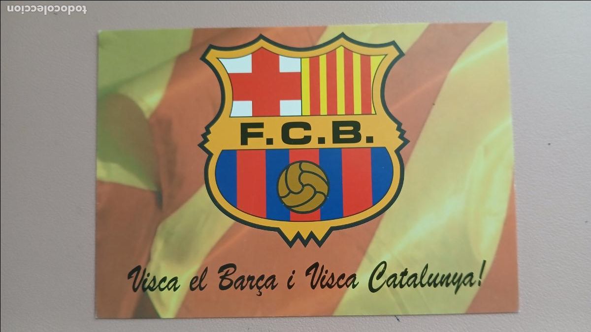 Colecionismo desportivo: TARJETA FC BARCELONA VISCA EL BAR&Ccedil;A I VISCA CATALUNYA! RONALDO LUIZ NAZARIO DO LIMA